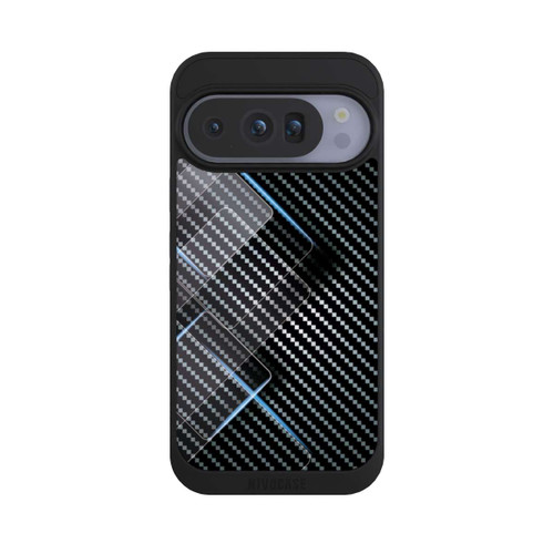 Google Pixel 10 Pro NIVOpure Blaue Linien auf Karbon