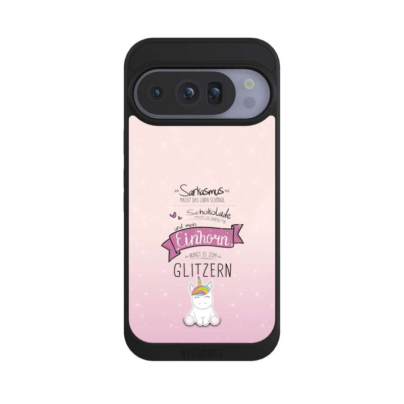 Pixel 10 Pro NIVOpure Einhorn Glitzer Spruch