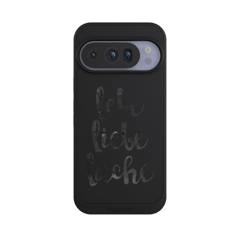 Pixel 10 Pro NIVOpure Lebe Liebe Lache ohne Hintergrund