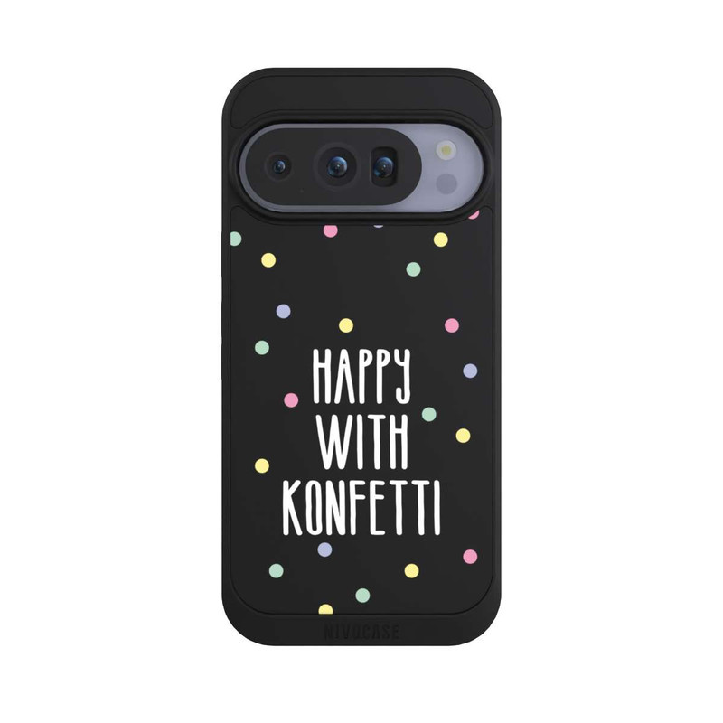 Pixel 10 Pro NIVOpure Happy with Konfetti White ohne Hintergrund