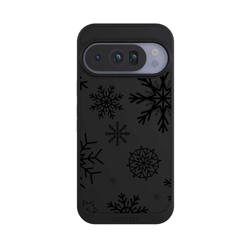Pixel 10 Pro NIVOpure Flocons de Neige Bleus sans Fond