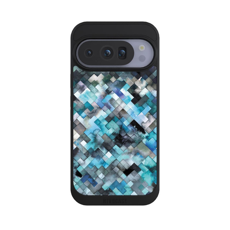Pixel 10 Pro NIVOpure stimmungsvolles geometrisches Muster blau