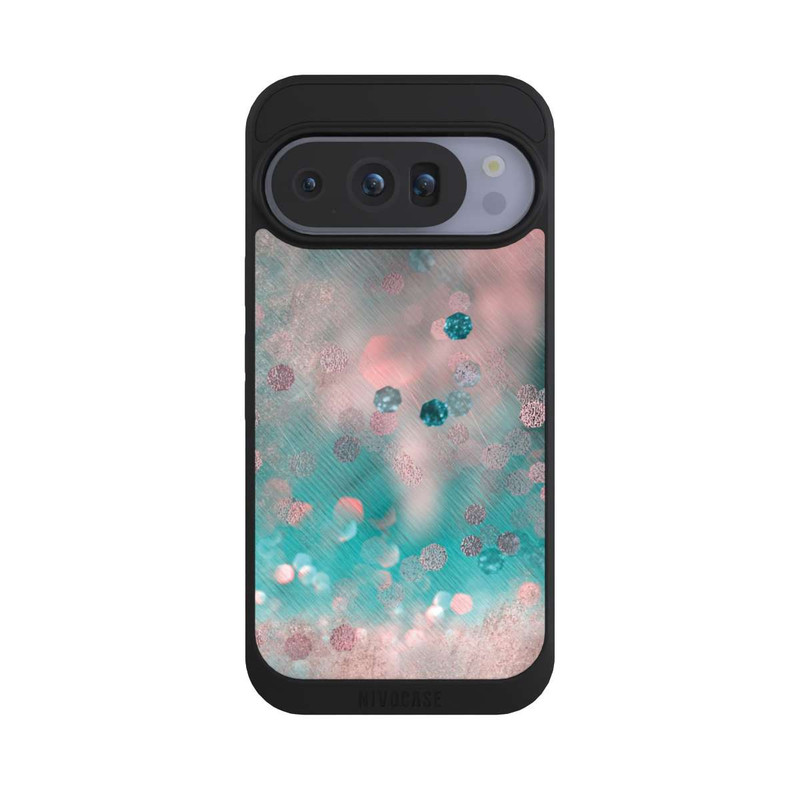 Pixel 10 Pro NIVOpure Türkis-glamouröser Glitzerlook