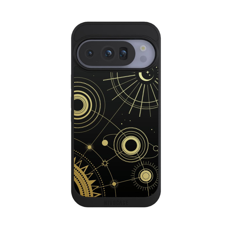 Pixel 10 Pro NIVOpure Schwarzer und goldener Look Abstrakt