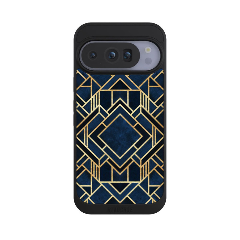 Pixel 10 Pro NIVOpure Art Deco Blue Gold Print
