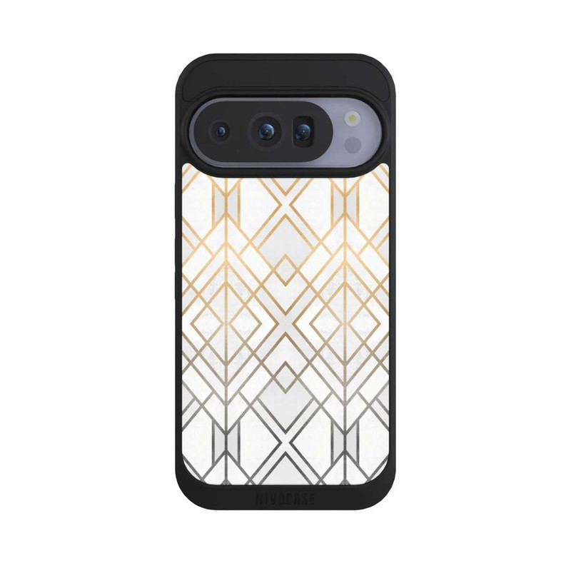 Pixel 10 Pro NIVOpure Gold und Grauer Geo Golddruck