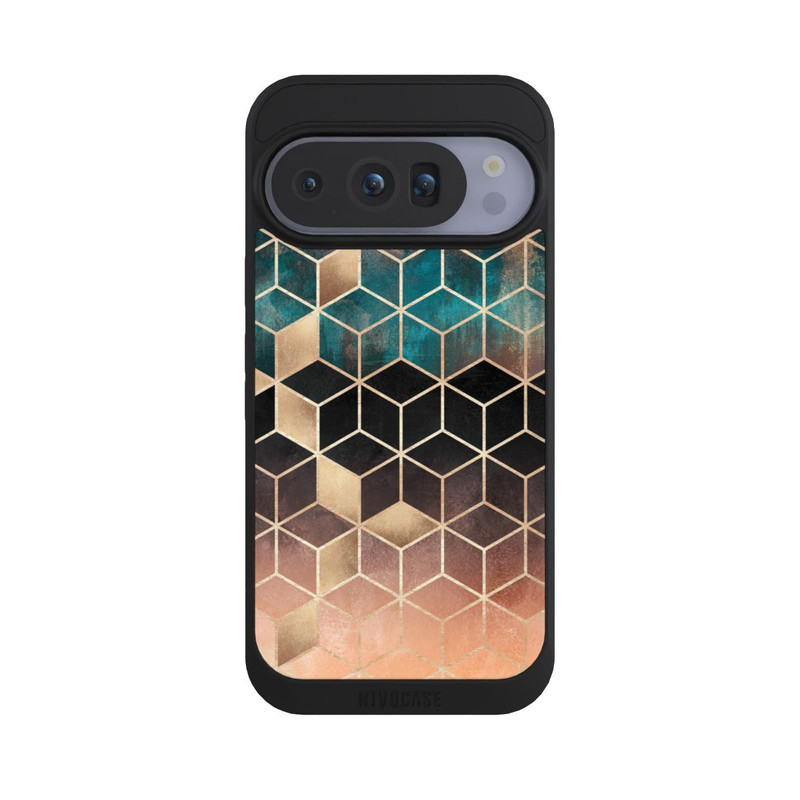 Pixel 10 Pro NIVOpure Ombre Dream Cubes Gold Print
