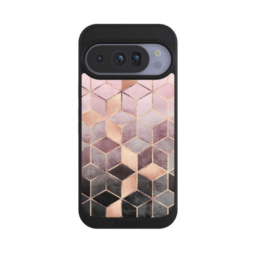 Google Pixel 10 Pro NIVOpure Pink-grauer Farbverlauf Würfel Druck