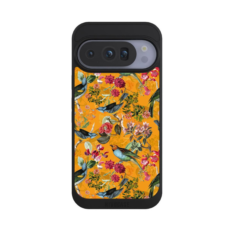 Pixel 10 Pro NIVOpure Tapete mit Vögeln und Blumen