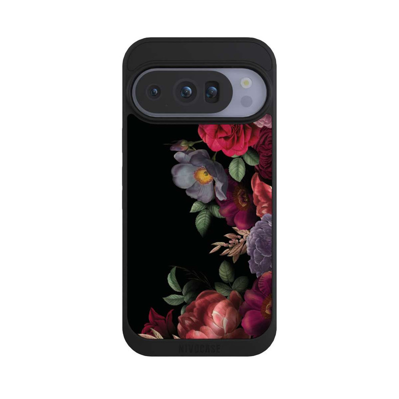Pixel 10 Pro NIVOpure Fleurs sur noir