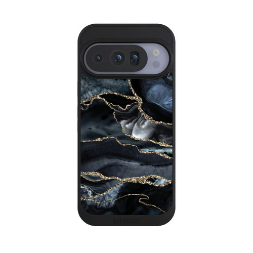 Google Pixel 10 Pro NIVOpure Dunkler Marmor Gold Glitzerlook
