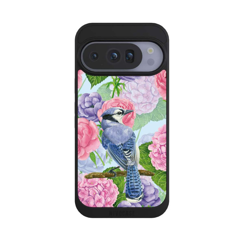 Pixel 10 Pro NIVOpure Blauhäher & Blumen