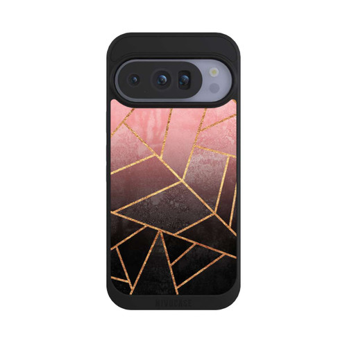 Google Pixel 10 Pro NIVOpure Pinker und Schwarzer Stein Gold Druck