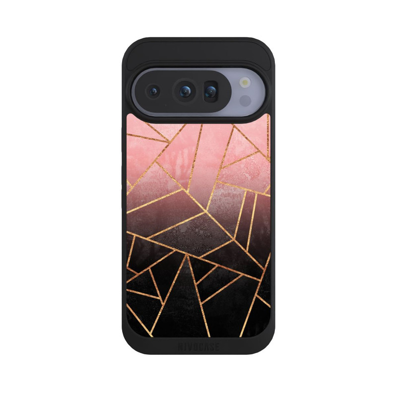 Pixel 10 Pro NIVOpure Pinker und Schwarzer Stein Gold Druck