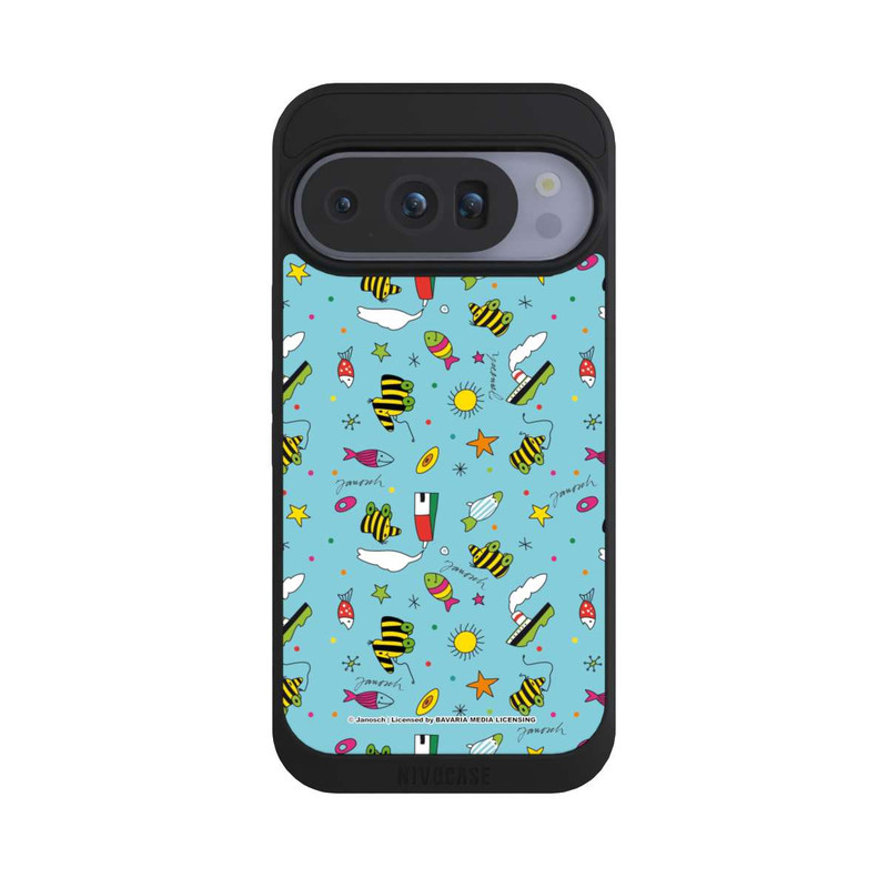 Pixel 10 Pro NIVOpure Tigerente Muster Helblau