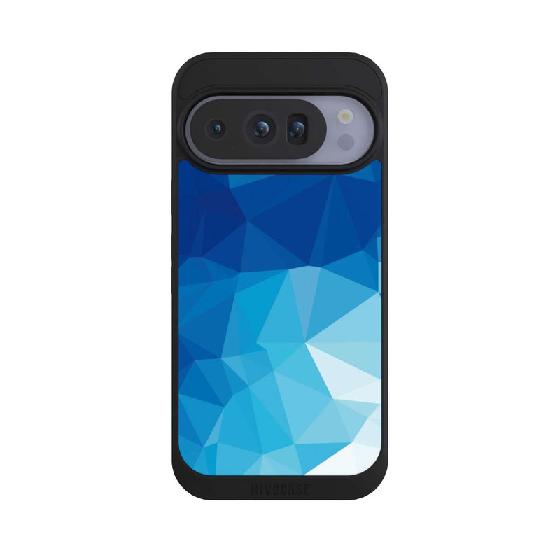 Pixel 10 Pro NIVOpure Polygonales blaues Mosaik