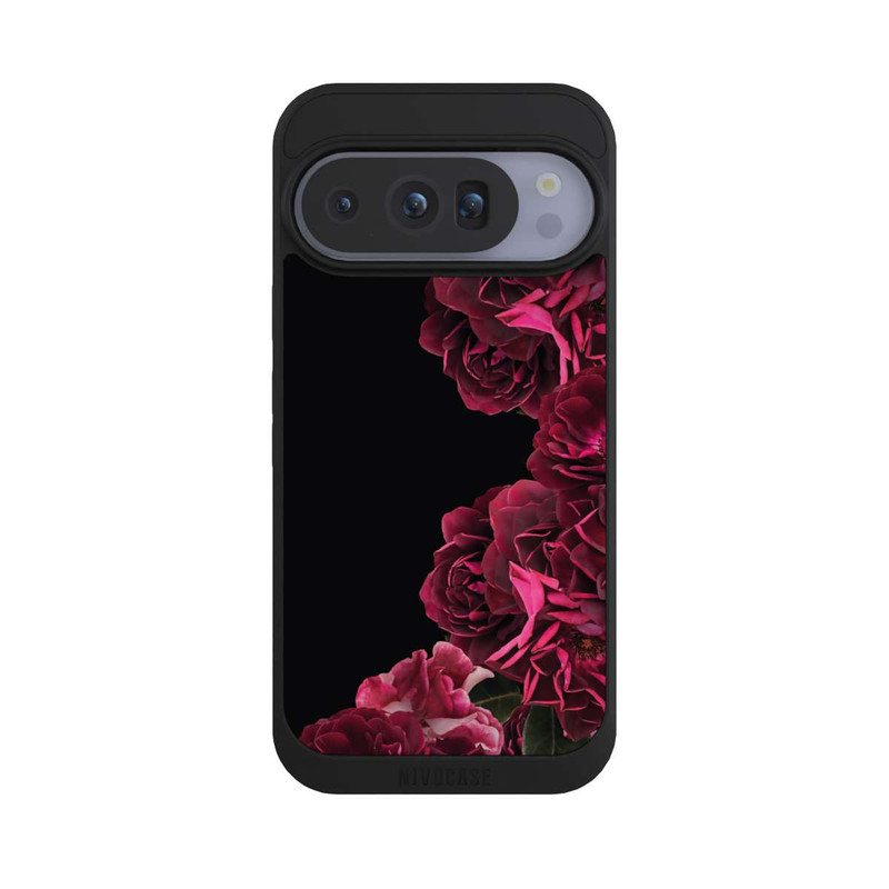 Pixel 10 Pro NIVOpure Vintage Rosen auf Schwarz