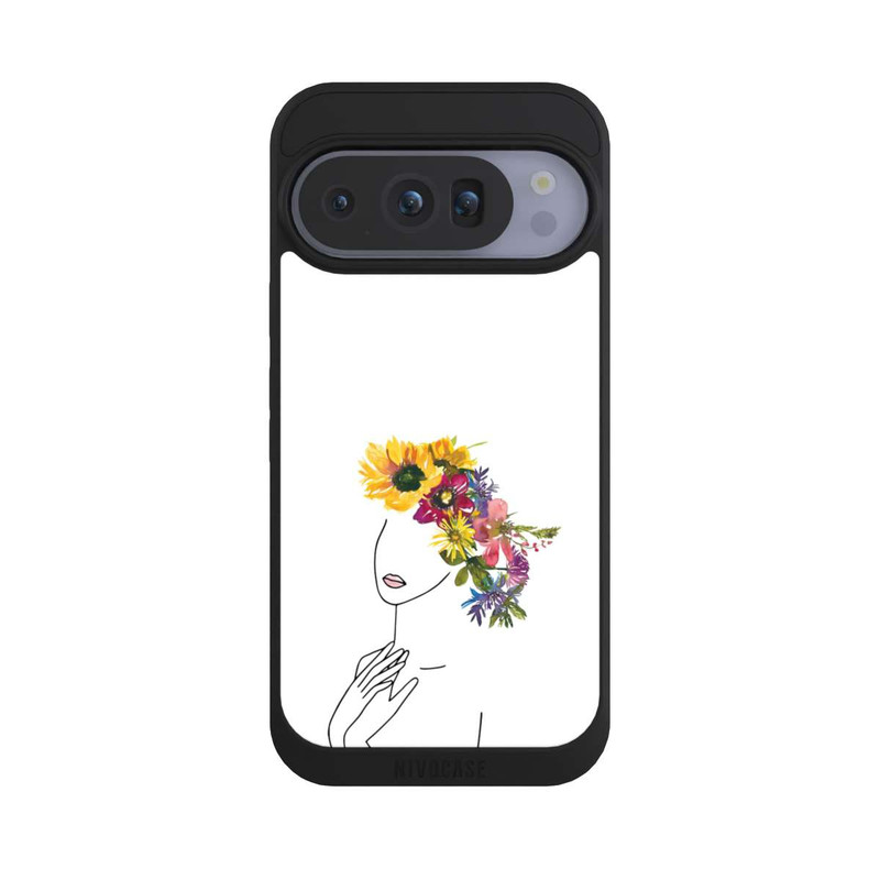 Pixel 10 Pro NIVOpure Line Art Frau mit Blumenkrone