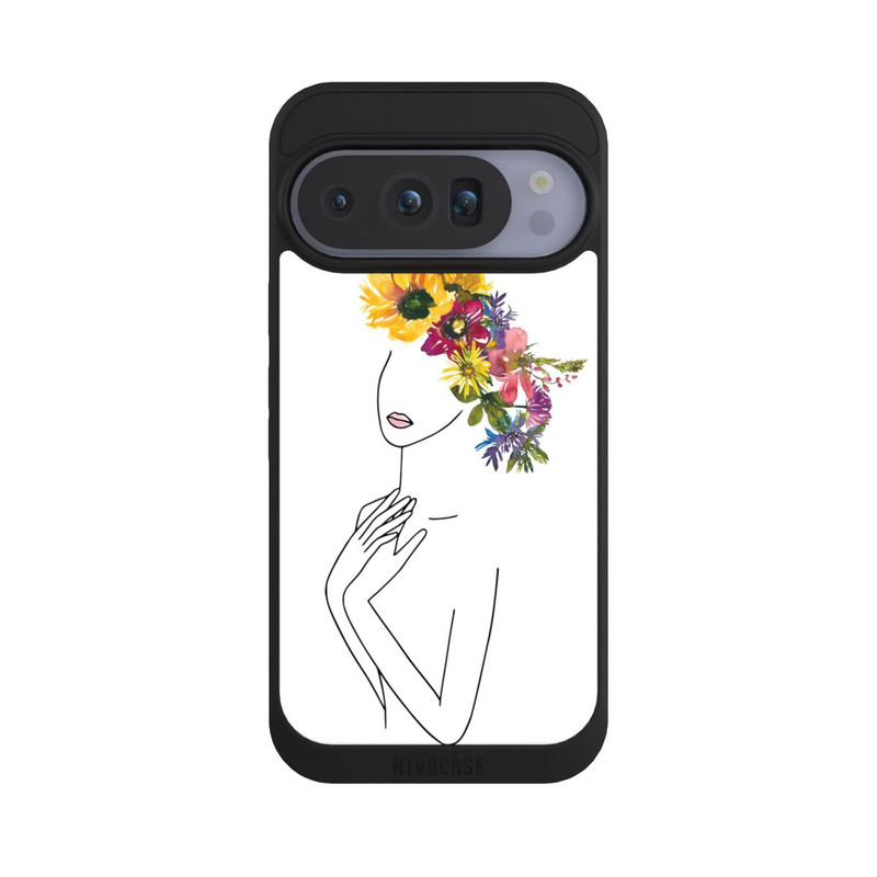 Pixel 10 Pro NIVOpure Line Art Woman flowercrown