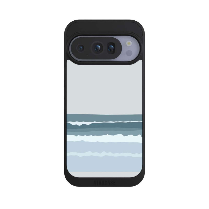 Pixel 10 Pro NIVOpure Vagues bleues abstraites