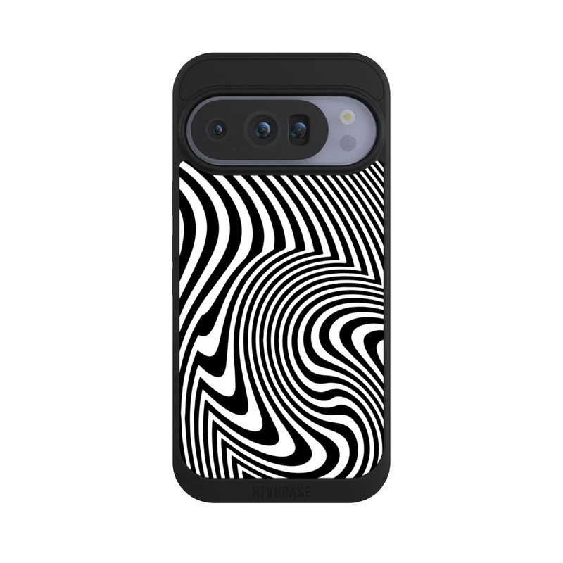 Pixel 10 Pro NIVOpure schwarz-weiße Wellen