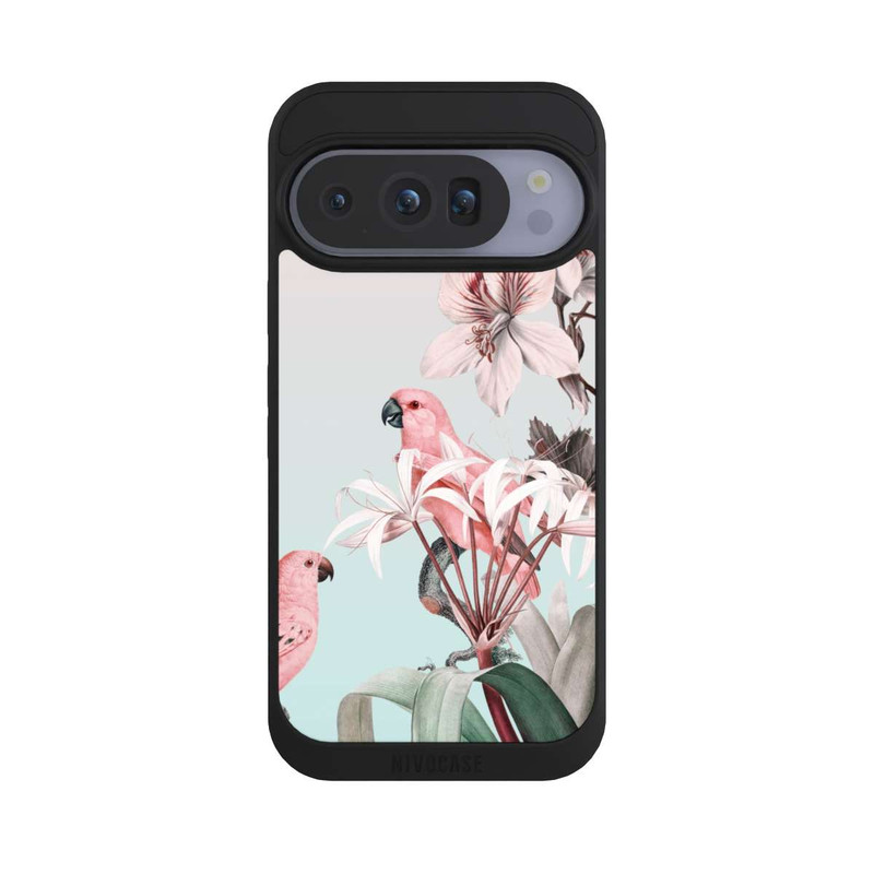 Pixel 10 Pro NIVOpure paradiesische Papageien Pastell