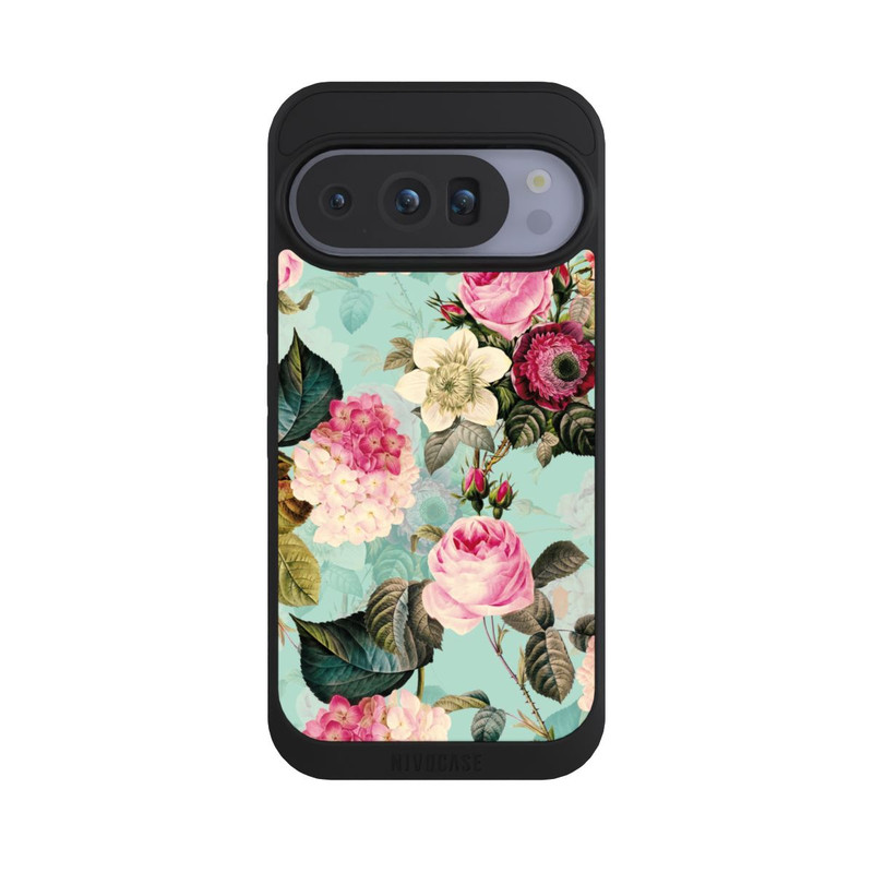 Pixel 10 Pro NIVOpure Turquoise Wallpaper Roses