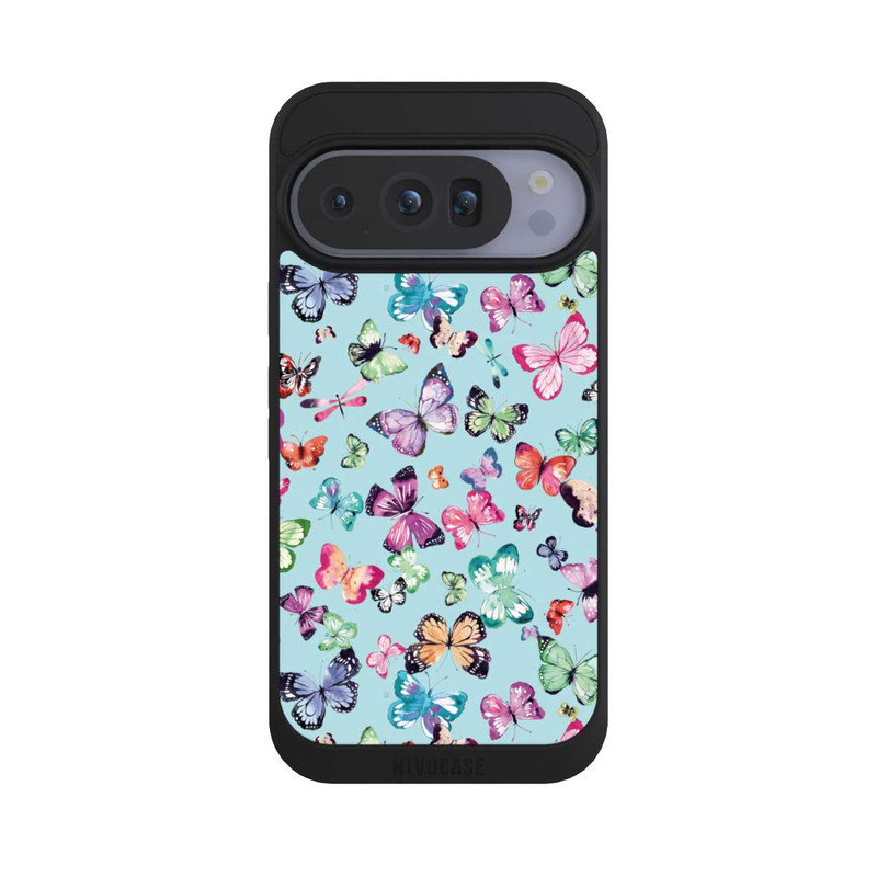 Pixel 10 Pro NIVOpure Schmetterlinge rosa orange blau
