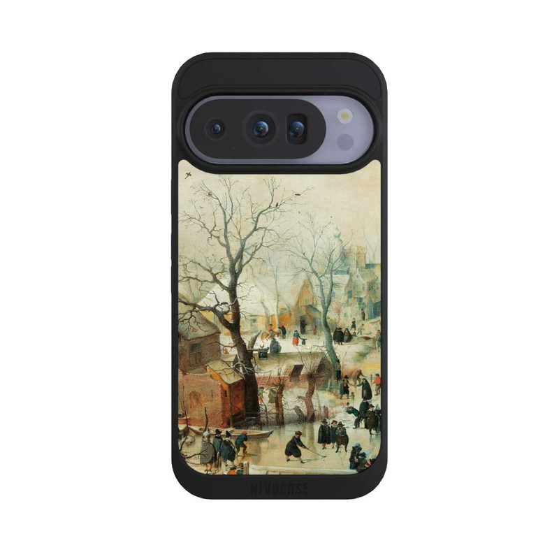 Pixel 10 Pro NIVOpure Winter Landscape with Ice Skaters - Hendrick Avercamp