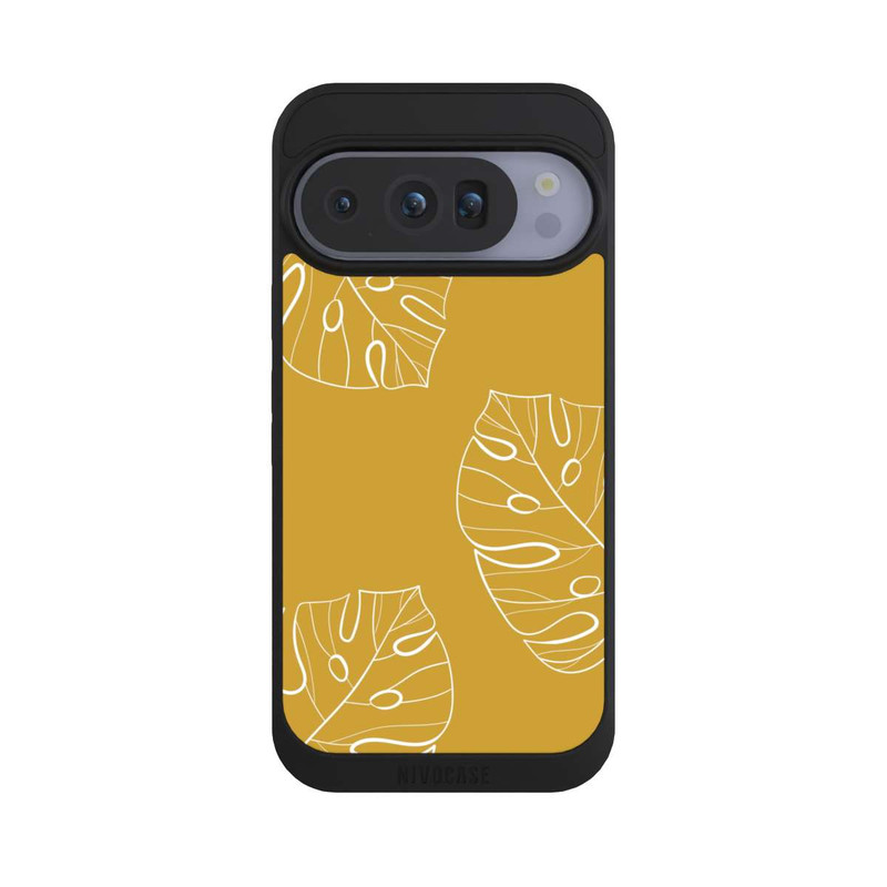 Pixel 10 Pro NIVOpure Leaves Mustard Background