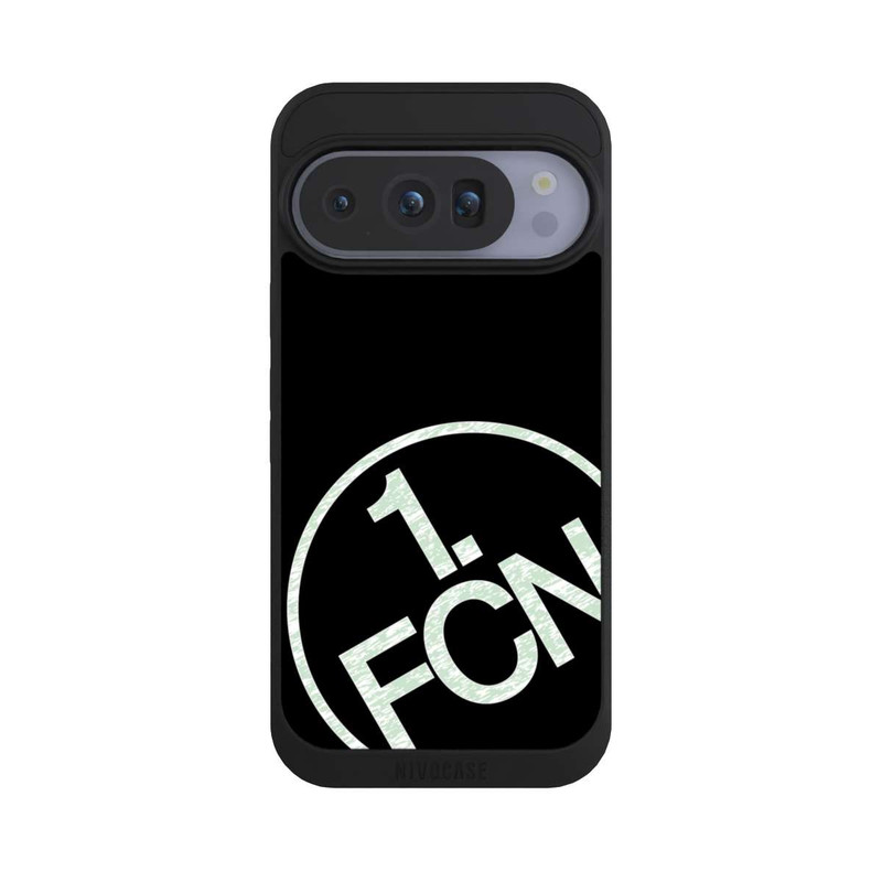 Pixel 10 Pro NIVOpure FCN Logo in Weiß Texture Hintergrund Schwarz