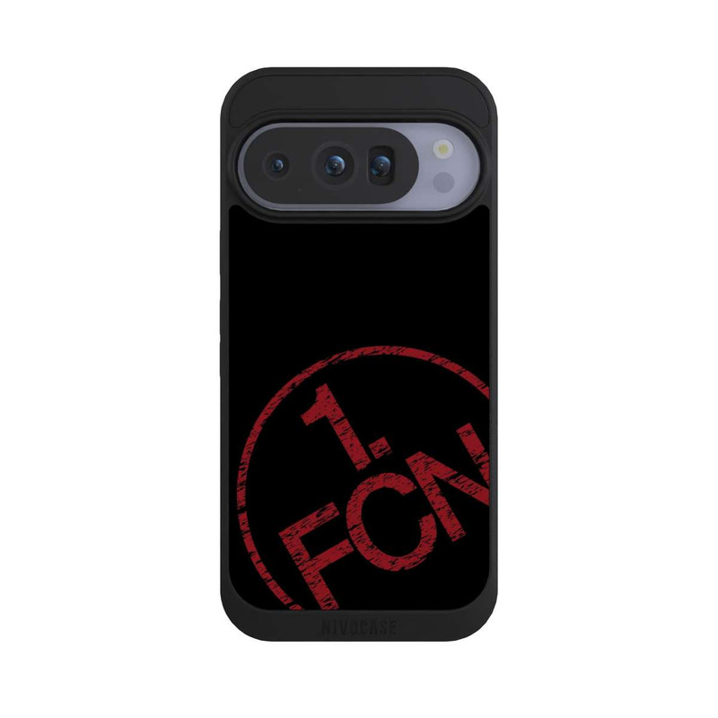 Pixel 10 Pro NIVOpure FCN Logo Rot Texture in Hintergrund Schwarz