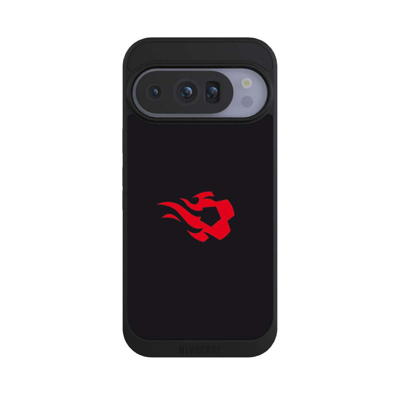 Pixel 10 Pro NIVOpure Belgian Red Flames Schwarz