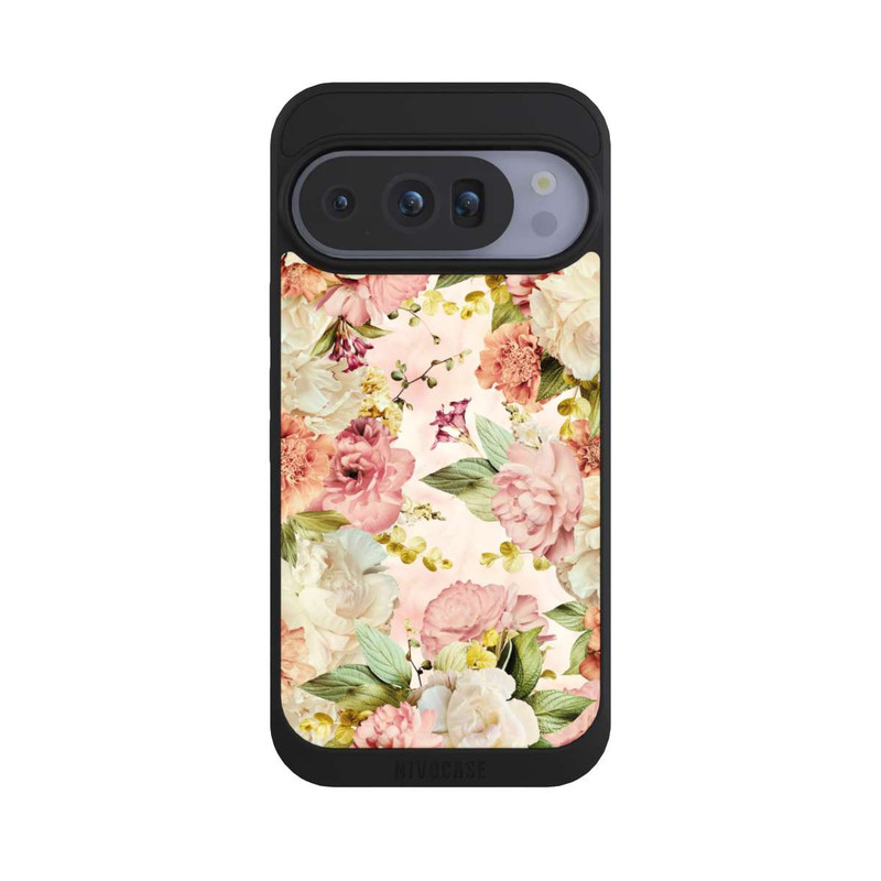 Pixel 10 Pro NIVOpure Blumenrahmen Pfingstrosen Beige
