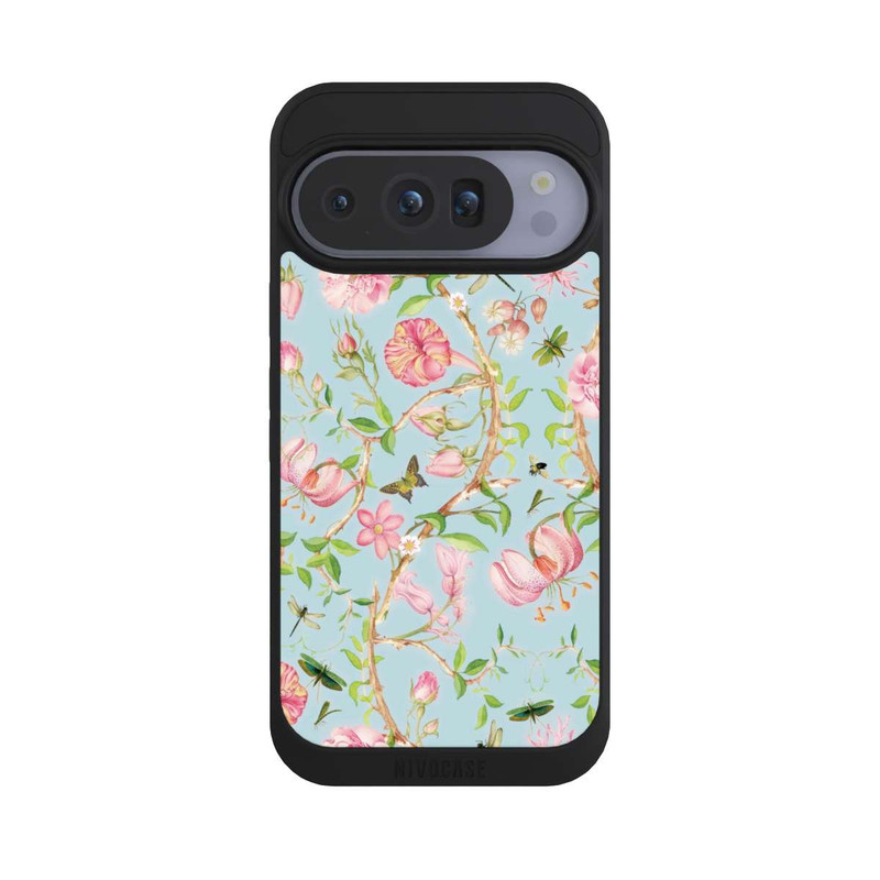 Pixel 10 Pro NIVOpure Vintage botanische Blumen in blau
