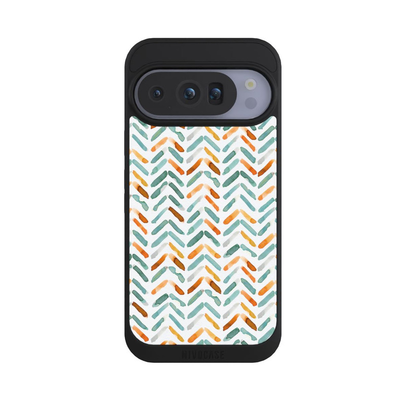 Pixel 10 Pro NIVOpure Elegant Fall Chevron Blue Orange