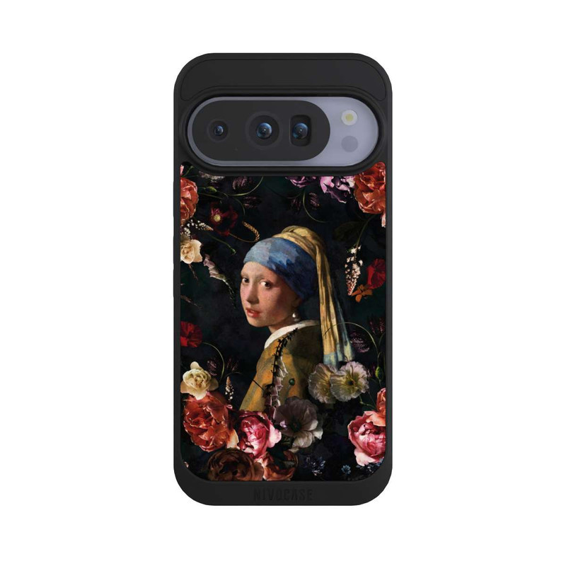 Pixel 10 Pro NIVOpure Fille avec une boucle d'oreille en perles Roses