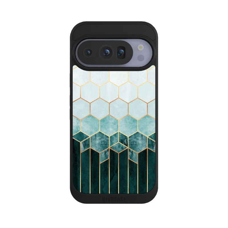 Pixel 10 Pro NIVOpure Blaugrüne Sechsecke