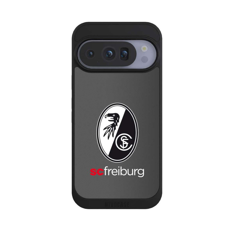 Pixel 10 Pro NIVOpure Carbon Hell Hintergrund mit dem Schriftzug SC Freiburg