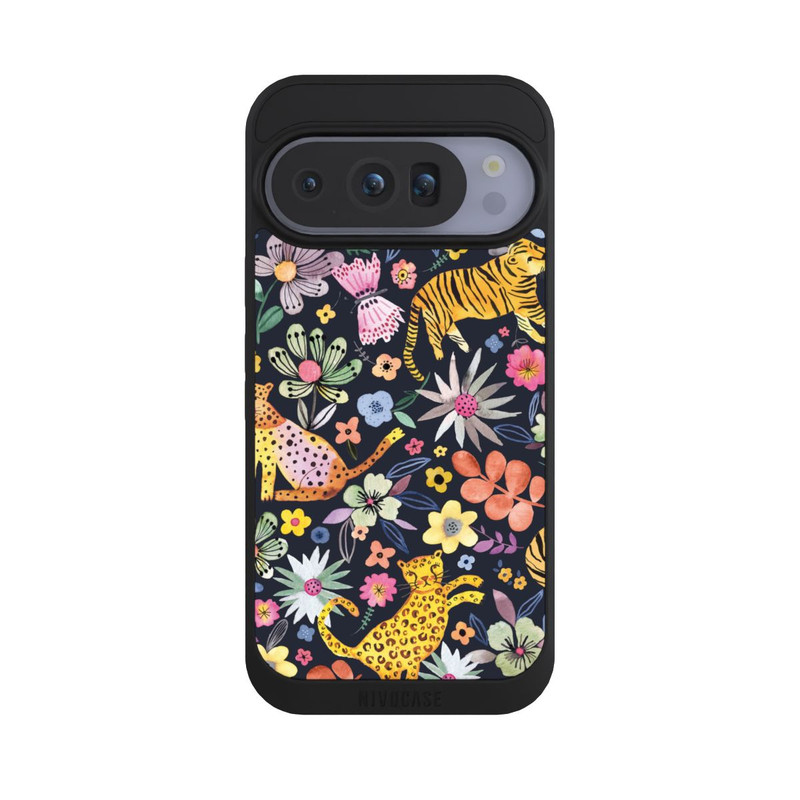 Pixel 10 Pro NIVOpure Spring Tigers Flowers Black