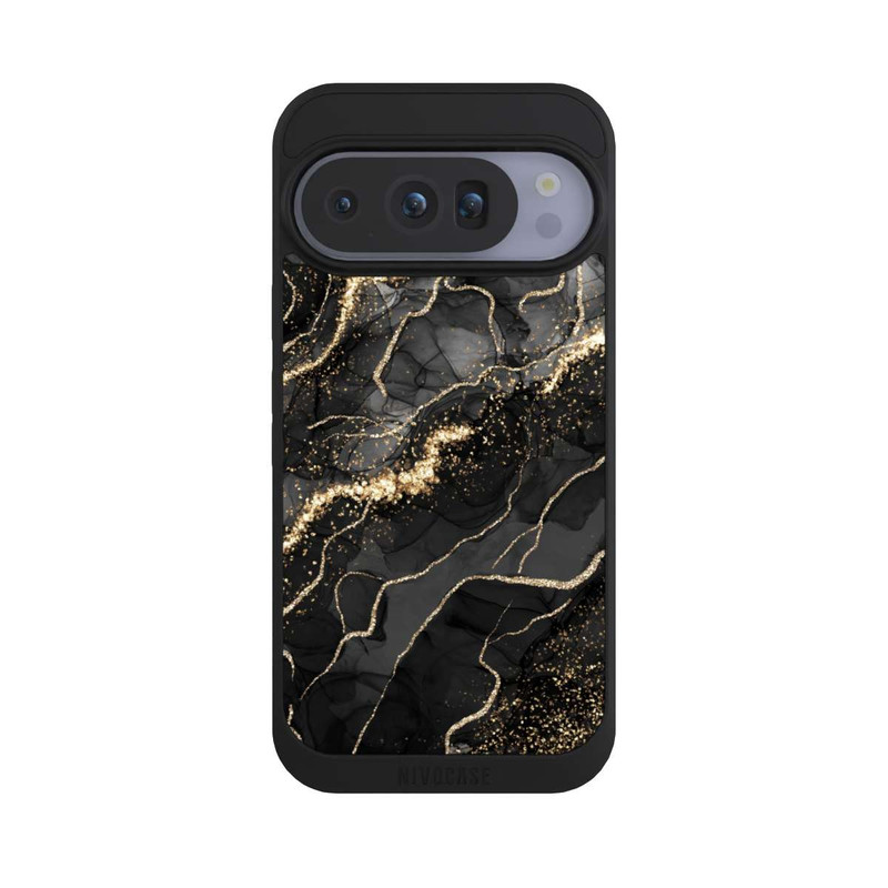 Pixel 10 Pro NIVOpure Look Spirales de Marbre Sombre & Or