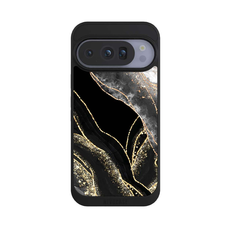 Pixel 10 Pro NIVOpure Dunkler Marmor Gold
