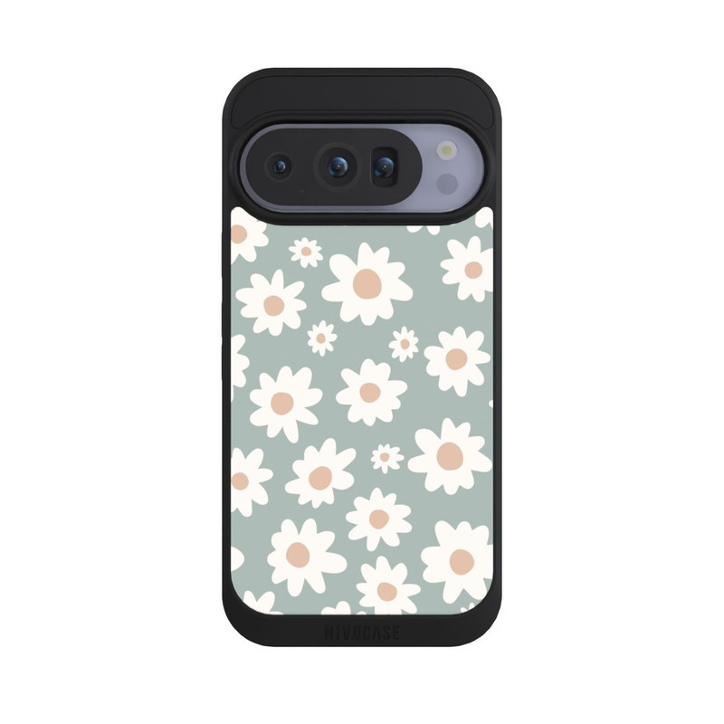 Pixel 10 Pro NIVOpure Daisy Flower Seamless Pattern Green