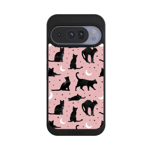 Google Pixel 10 Pro NIVOpure Katzen und Mond auf Rosa
