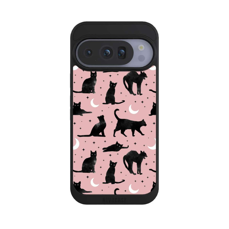 Pixel 10 Pro NIVOpure Lune & Chats Fond Rose