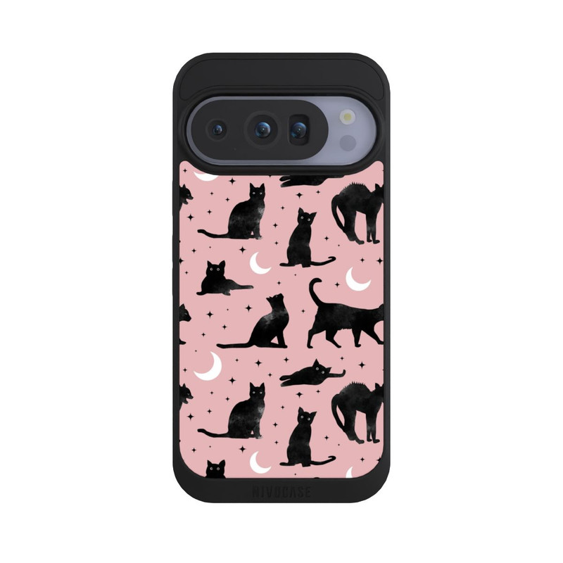 Pixel 10 Pro NIVOpure Lune & Chats Fond Rose