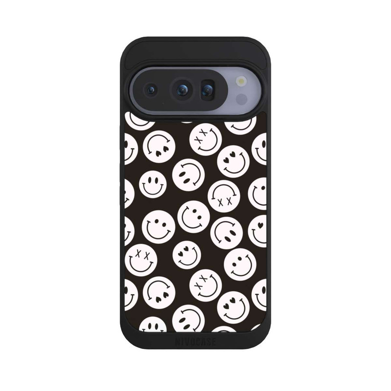 Pixel 10 Pro NIVOpure Smiles Emotes Pattern Black And White