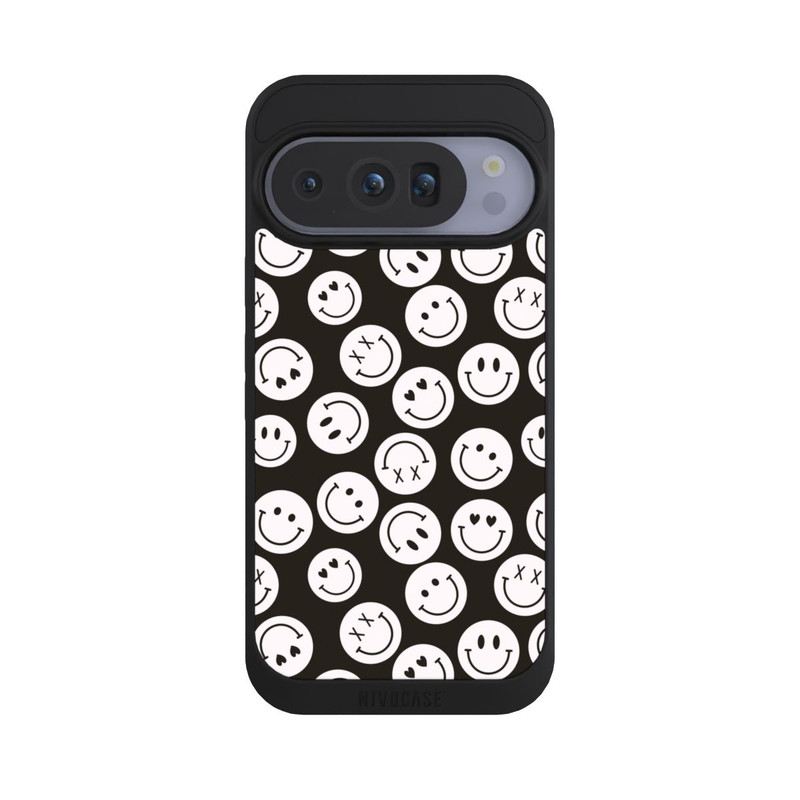 Pixel 10 Pro NIVOpure Smiles Emotes Pattern Black And White