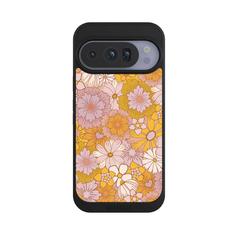 Pixel 10 Pro NIVOpure Retro Blumentapete Gelb