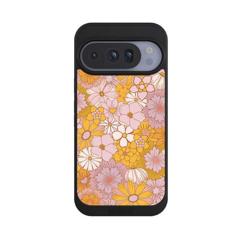 Pixel 10 Pro NIVOpure Retro Blumentapete Gelb